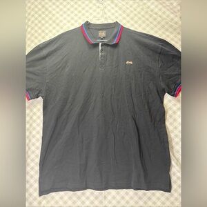 Men's Le Tigre Black Polo Shirt With Red Blue Accents New XXXL